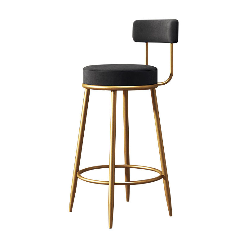 Nordic Design Low Back Armless Stools with Cushion Upholstered Counter Height Stool