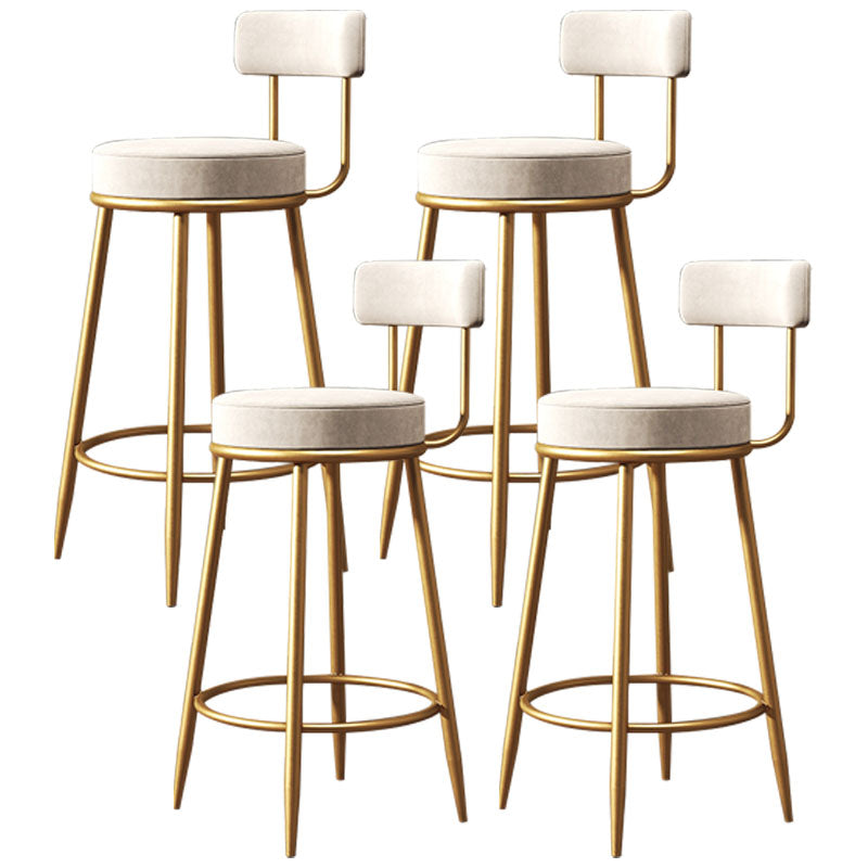 Nordic Design Low Back Armless Stools with Cushion Upholstered Counter Height Stool