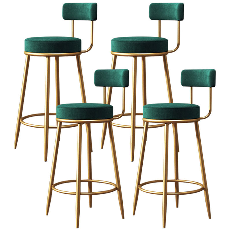 Nordic Design Low Back Armless Stools with Cushion Upholstered Counter Height Stool