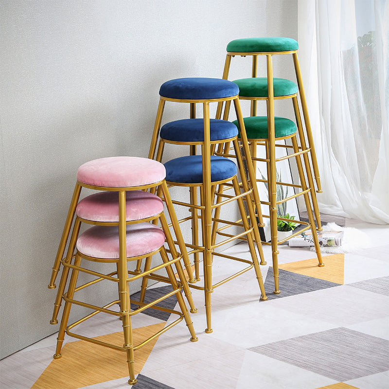 Nordic Design Stackable Backless Barstools for Home Upholstered Bar Stools