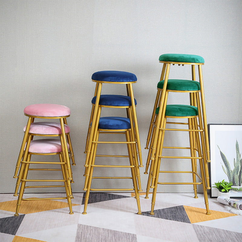 Nordic Design Stackable Backless Barstools for Home Upholstered Bar Stools