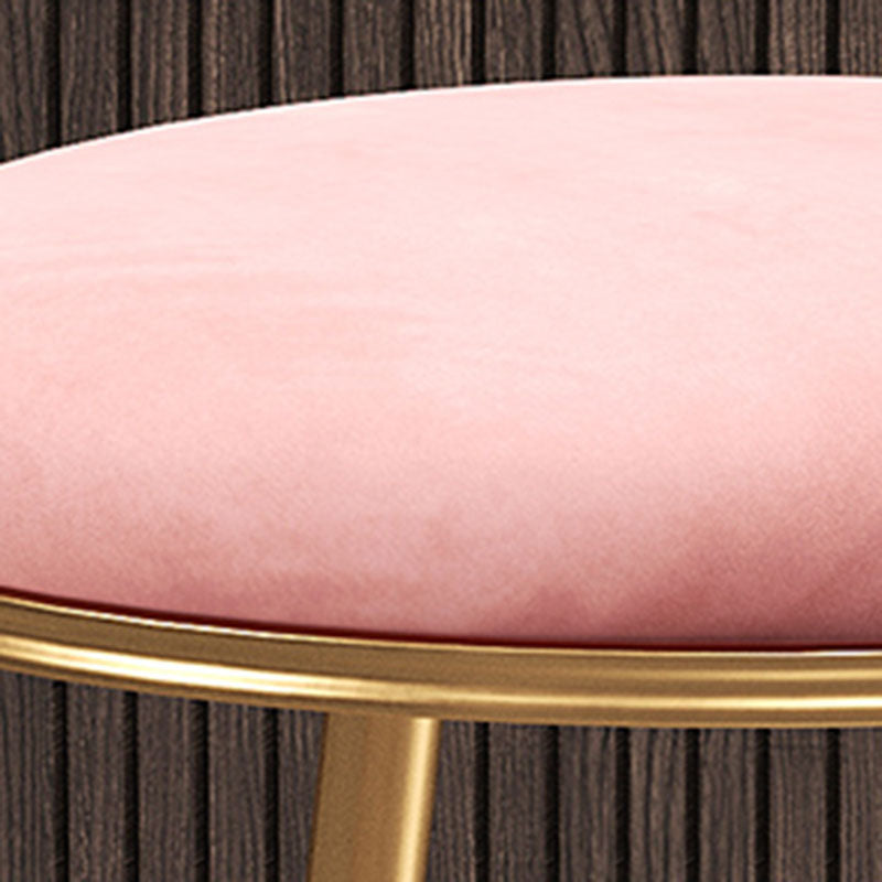 Nordic Design Stackable Backless Barstools for Home Upholstered Bar Stools with Metal Legs