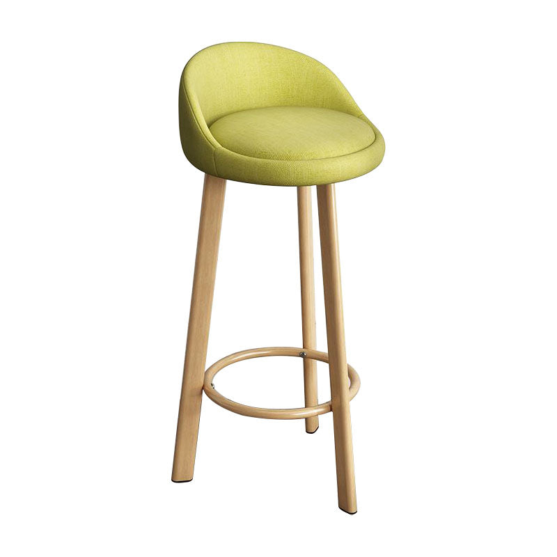 Glam Reception Upholstered Stool Matte Finish Round Footrest Stool