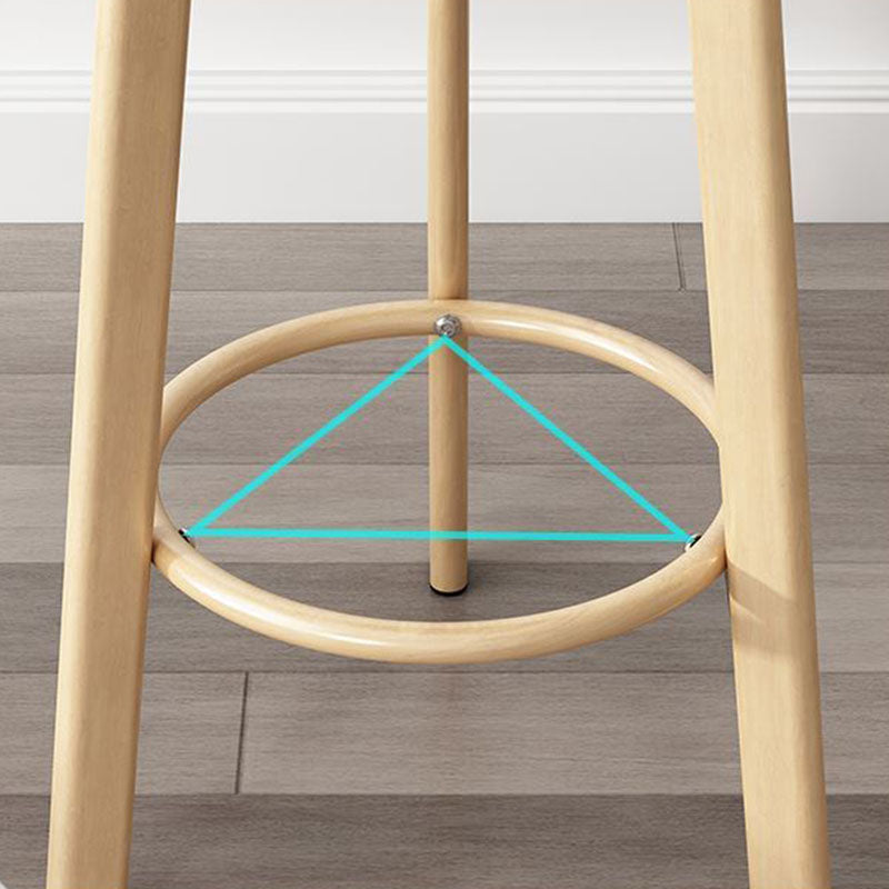 Glam Reception Upholstered Stool Matte Finish Round Footrest Stool