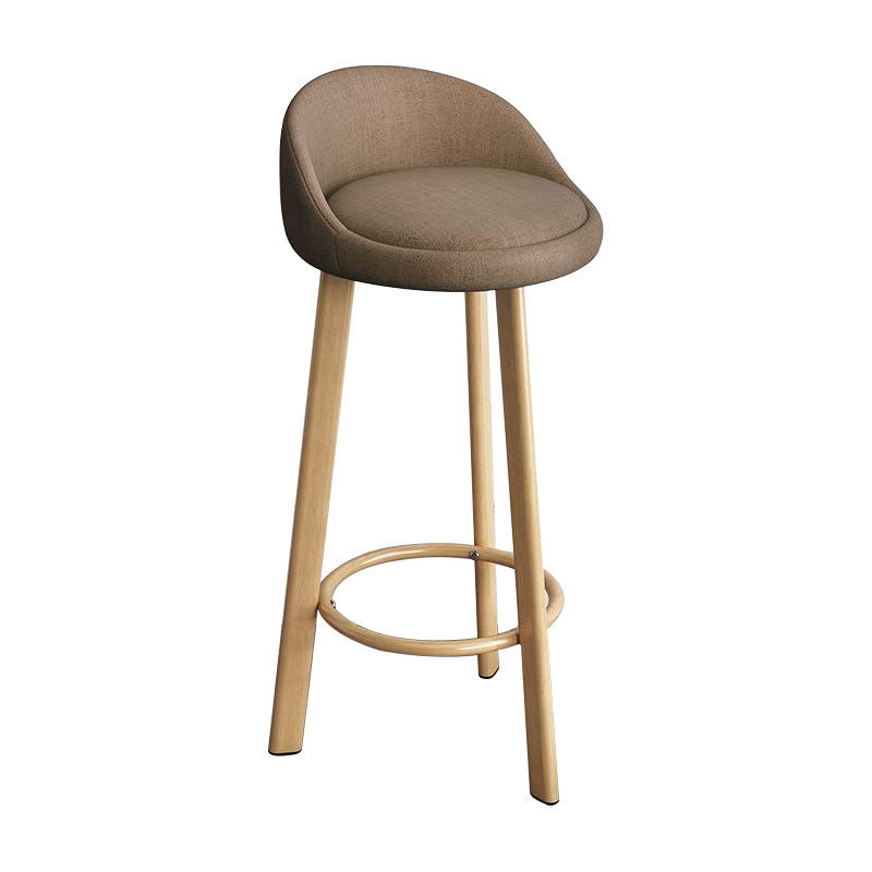 Glam Reception Upholstered Stool Matte Finish Round Footrest Stool