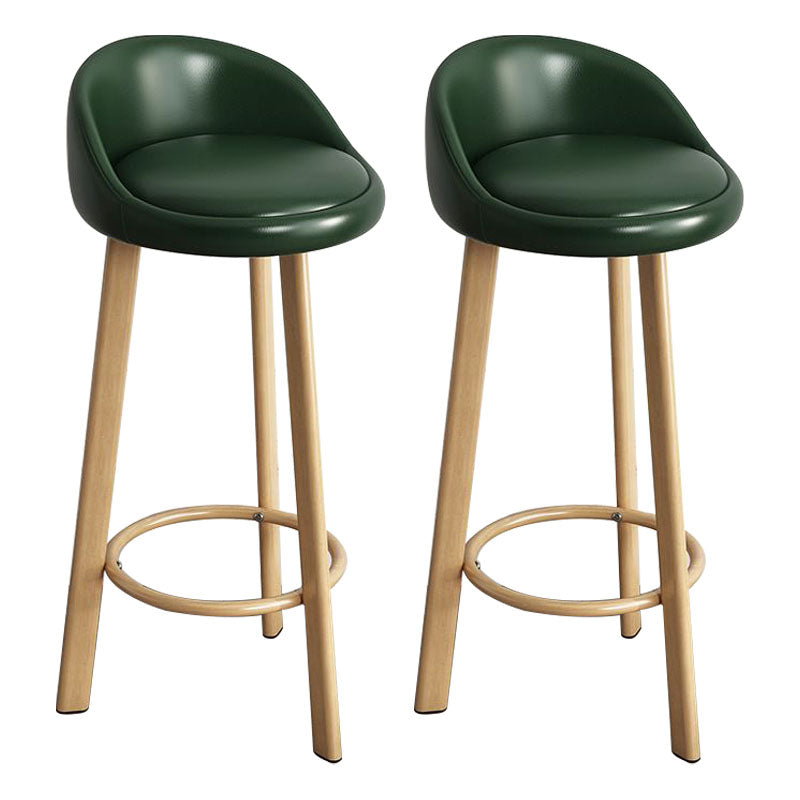 Glam Reception Upholstered Stool Matte Finish Round Footrest Stool