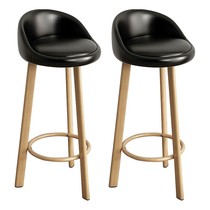 Glam Reception Upholstered Stool Matte Finish Round Footrest Stool