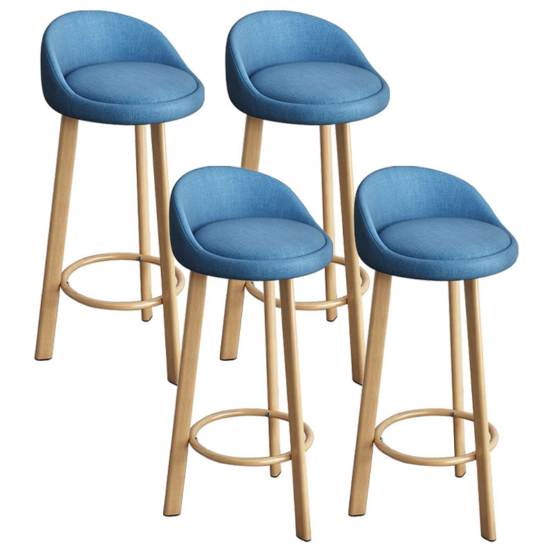 Glam Reception Upholstered Stool Matte Finish Round Footrest Stool