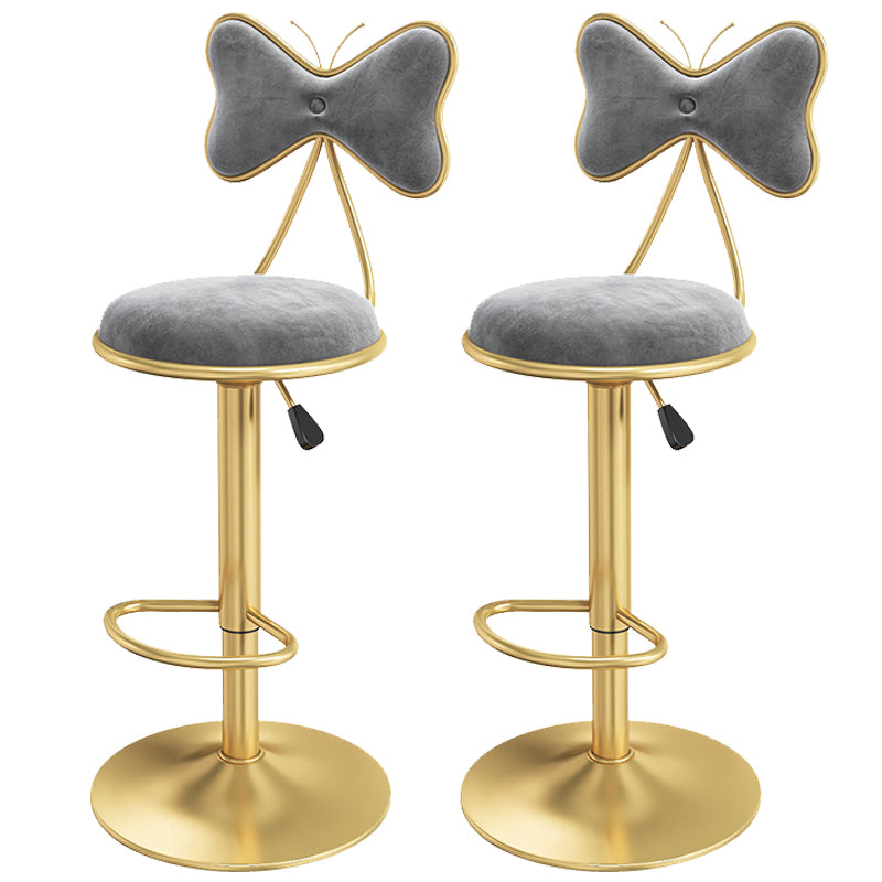Scandinavian Style Adjustable Height Stools for Home Upholstered Bar Stools