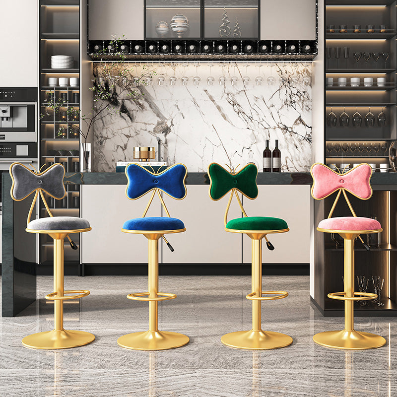 Scandinavian Style Adjustable Height Stools for Home Upholstered Bar Stools