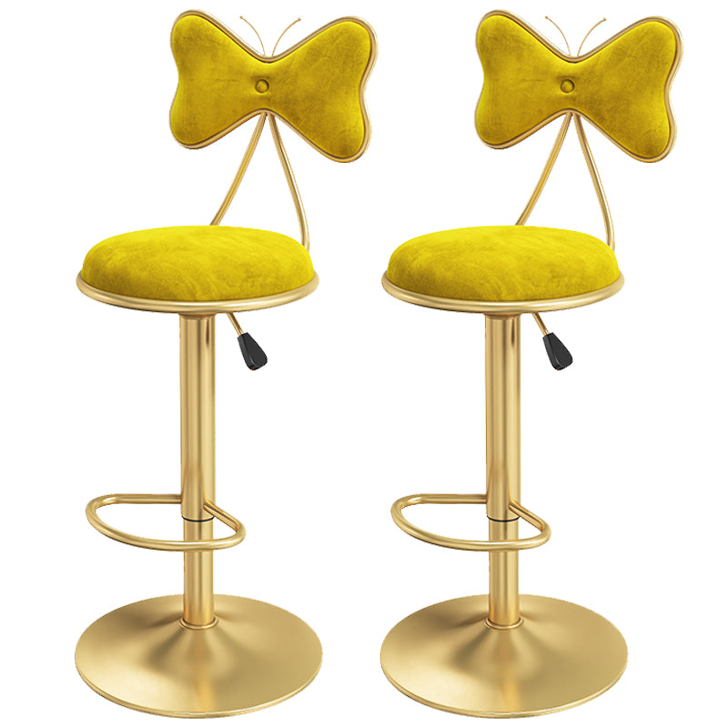 Scandinavian Style Adjustable Height Stools for Home Upholstered Bar Stools