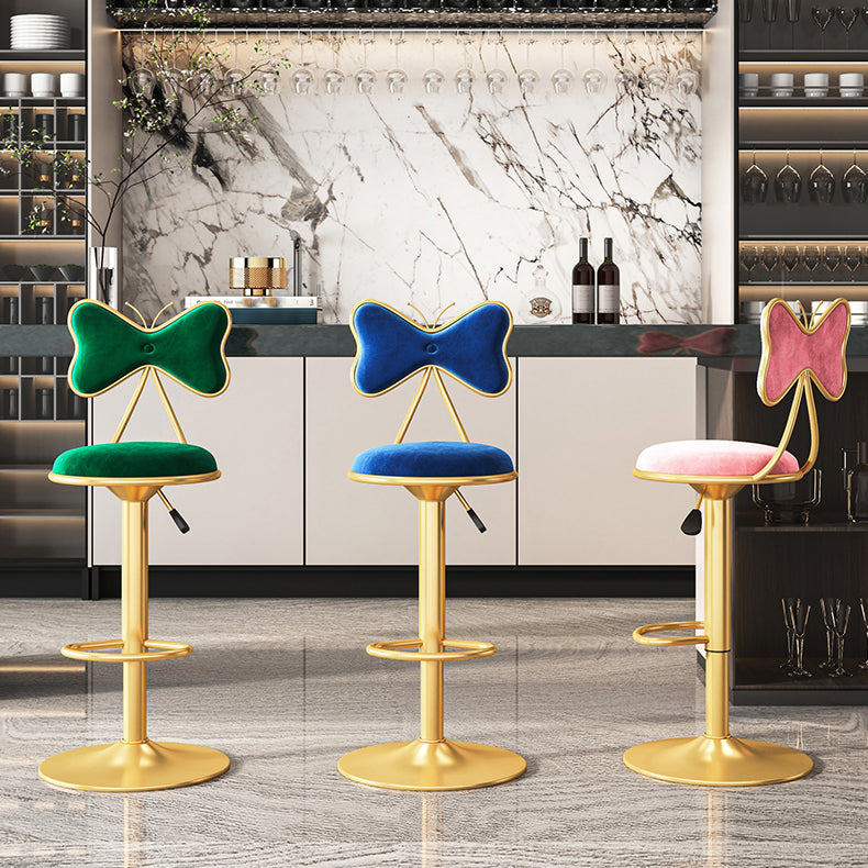 Scandinavian Style Adjustable Height Stools for Home Upholstered Bar Stools
