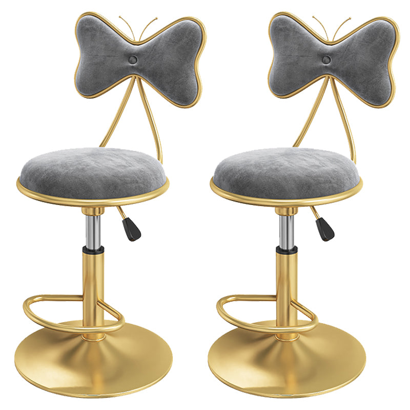 Scandinavian Style Adjustable Height Stools for Home Upholstered Bar Stools