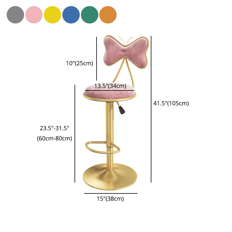 Scandinavian Style Adjustable Height Stools for Home Upholstered Bar Stools
