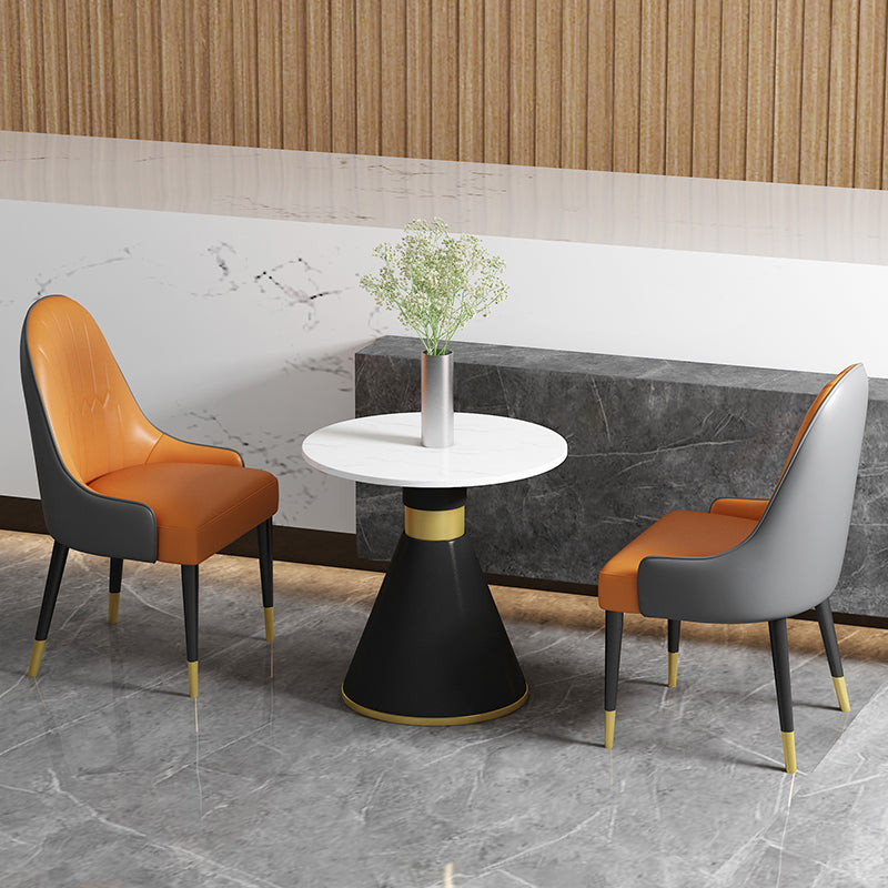 Glam Sintered Stone Dining Table Set 1/2/3/4/5 Pieces Dining Set for Dining Areas