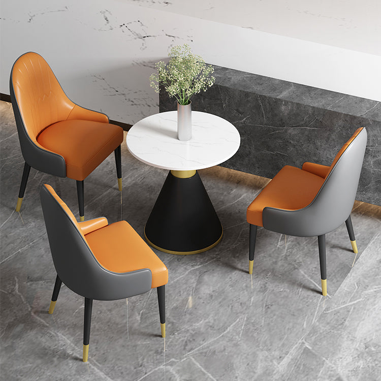 Glam Sintered Stone Dining Table Set 1/2/3/4/5 Pieces Dining Set for Dining Areas