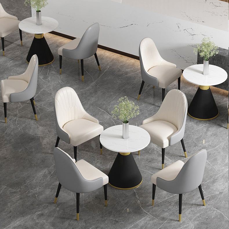 Glam Sintered Stone Dining Table Set 1/2/3/4/5 Pieces Dining Set for Dining Areas