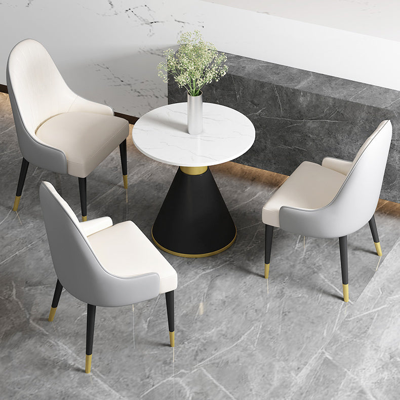 Glam Sintered Stone Dining Table Set 1/2/3/4/5 Pieces Dining Set for Dining Areas