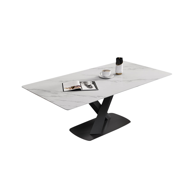 Modern Rectangle Dinette Set 1/3/4/5/6/7 Pieces Dining Table Set with Sintered Stone Top