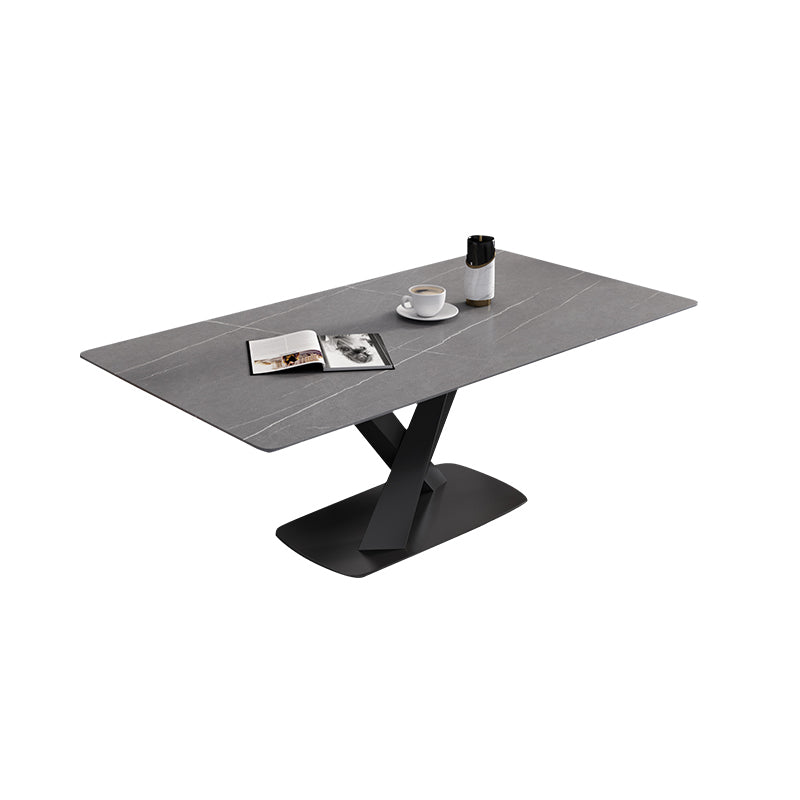 Modern Rectangle Dinette Set 1/3/4/5/6/7 Pieces Dining Table Set with Sintered Stone Top