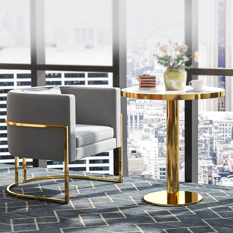 Glam Style Marble Dining Table 1/2/3/4/5 Pieces Dining Set for Home Use