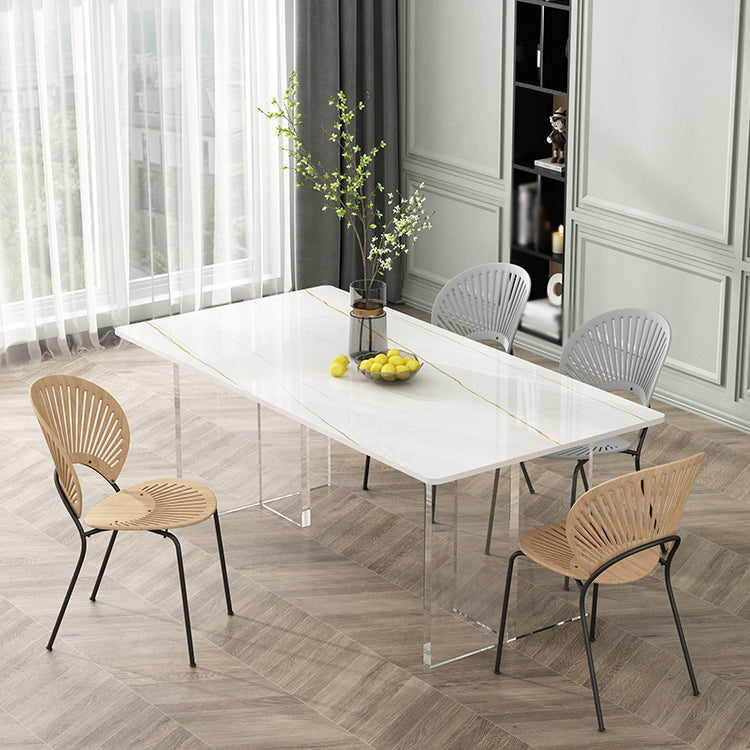 Modern Rectangle Dining Table Set 1/2/5/7 Pieces Dining Set for Home Use