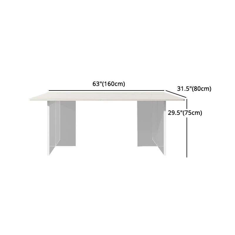 Modern Rectangle Dining Table Set 1/2/5/7 Pieces Dining Set for Home Use
