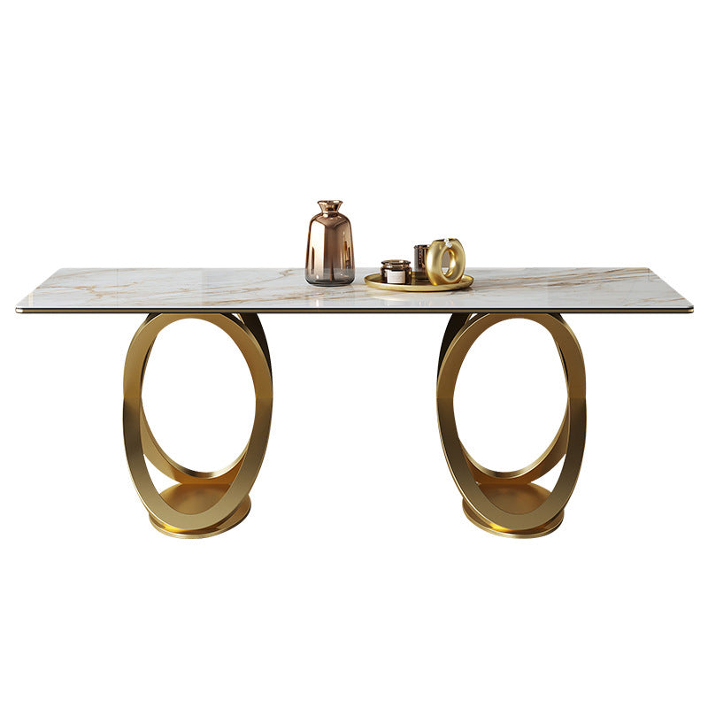 Luxury Sintered Stone Top Dining Set Rectangle 1/2/3/5/7 Pieces Dining Table with Chairs