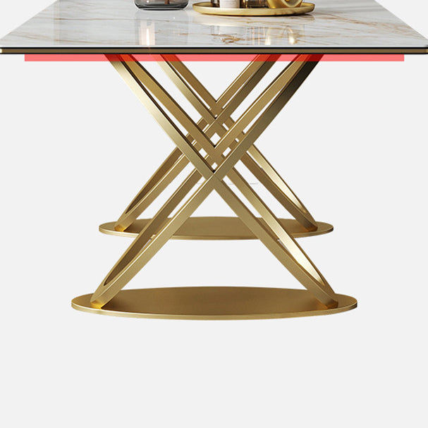 Luxury Sintered Stone Top Dining Set Rectangle 1/2/3/5/7 Pieces Dining Table with Chairs