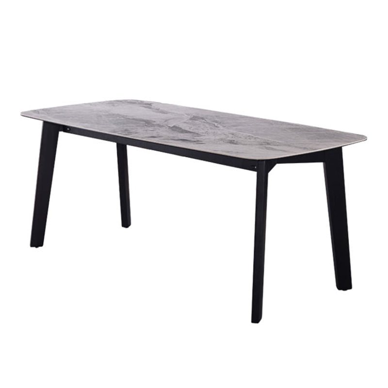 Modern Ash Wood Dinette Set 1/2/4/5/7 Pieces Dining Table Set with Grey Sintered Stone Top