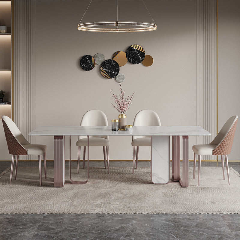 Luxury Sintered Stone Dining Set 1/2/5/6/7 Pieces Rectangle Dining Table with Chairs