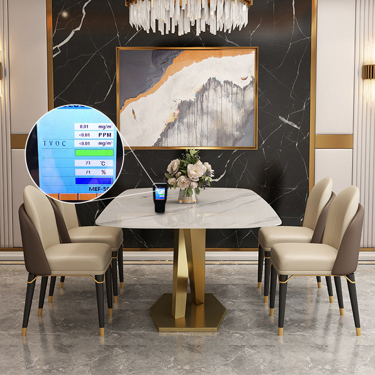 Luxury Sintered Stone Top Dining Set Rectangle 1/4/5/6/7 Pieces Dining Table with Chairs