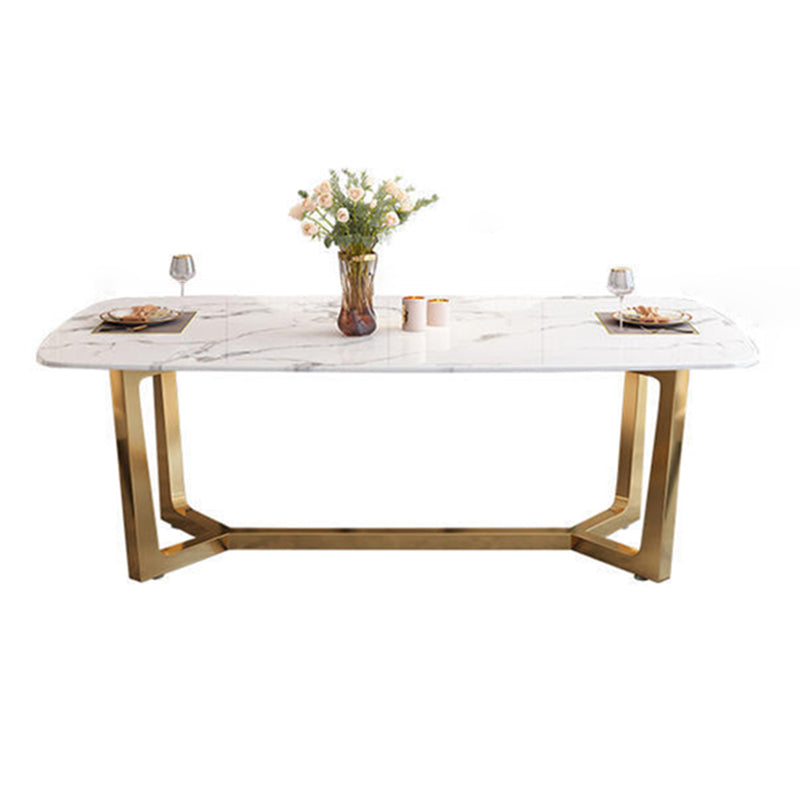 Luxury Rectangle Sintered Stone Top Dining Set 1/2/5/6/7 Pieces Dining Table with Chairs