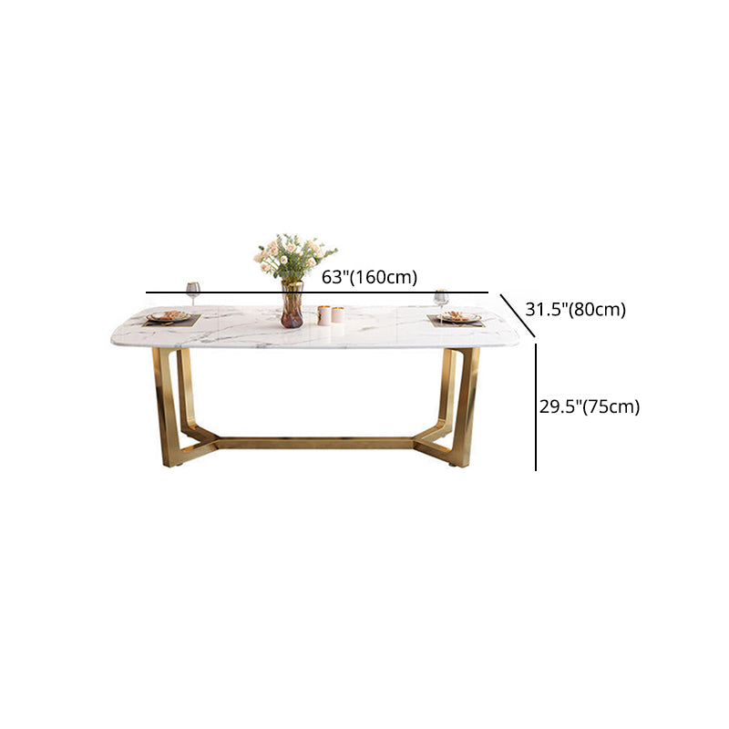 Luxury Rectangle Sintered Stone Top Dining Set 1/2/5/6/7 Pieces Dining Table with Chairs