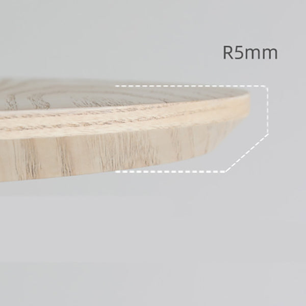 Modern Round Dining Table Wooden Dining Table with Metal Base for Kitchen