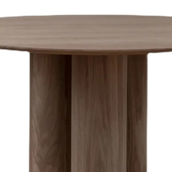 Round Simplicity Style Dining Table Fixed Table with Solid Wood