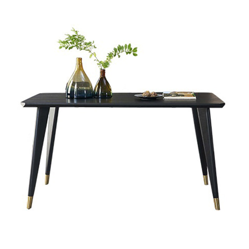 Solid Wood Traditional Luxury Rectangle Indoor Table Ash Wood Table with 4 Legs