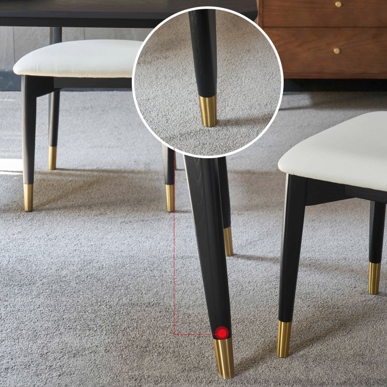 Solid Wood Traditional Luxury Rectangle Indoor Table Ash Wood Table with 4 Legs