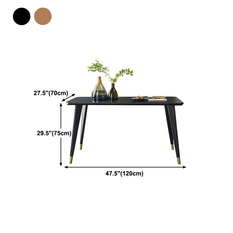 Solid Wood Traditional Luxury Rectangle Indoor Table Ash Wood Table with 4 Legs