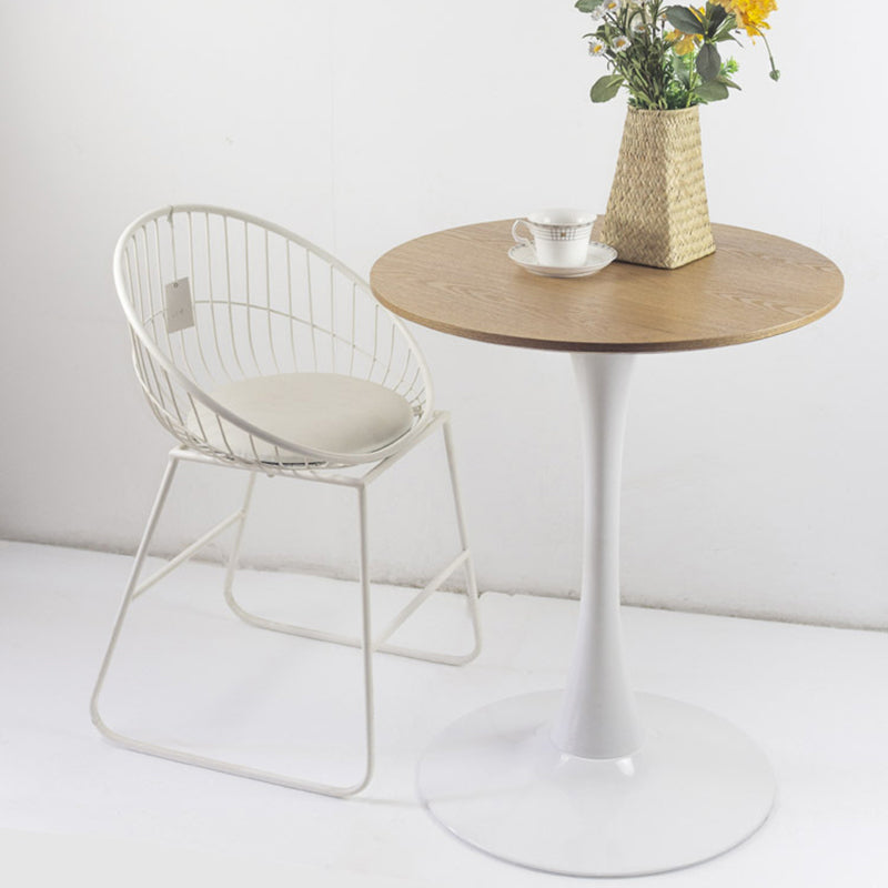 Contemporary Top Dining Table Round Dining Table with Pedestal Base
