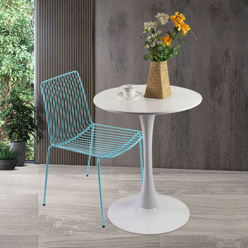 Contemporary Top Dining Table Round Dining Table with Pedestal Base