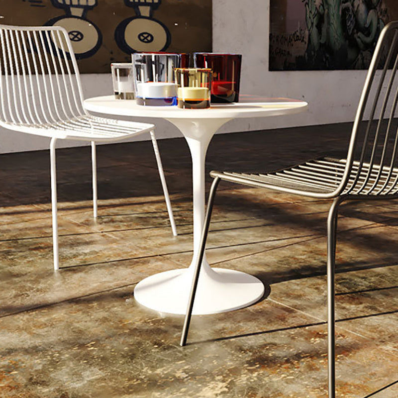 Contemporary Top Dining Table Round Dining Table with Pedestal Base