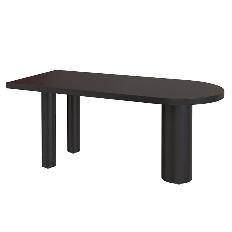 Simplicity Pine Restaurant Table Solid Wood Matte Finish 3 Legs Dining Table