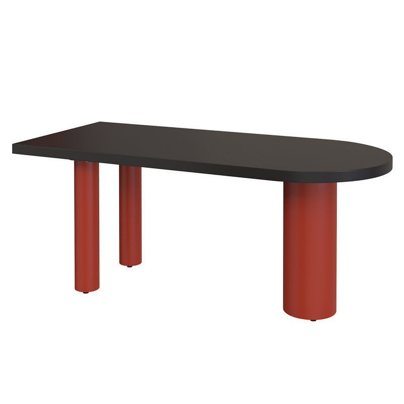 Simplicity Pine Restaurant Table Solid Wood Matte Finish 3 Legs Dining Table