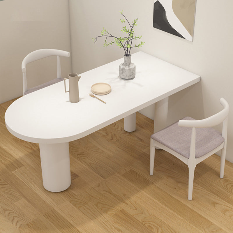 Simplicity Pine Restaurant Table Solid Wood Matte Finish 3 Legs Dining Table