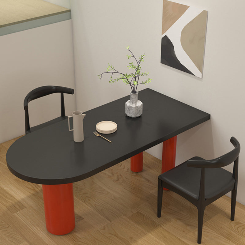 Simplicity Pine Restaurant Table Solid Wood Matte Finish 3 Legs Dining Table
