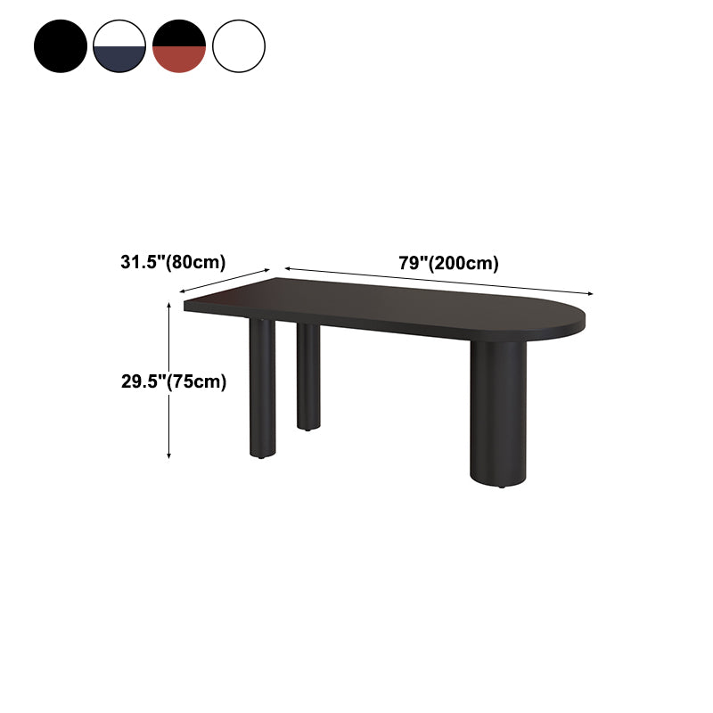 Simplicity Pine Restaurant Table Solid Wood Matte Finish 3 Legs Dining Table