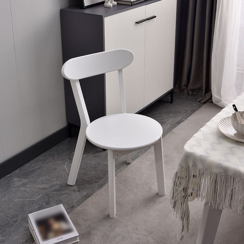 Contemporary Style Open Back Chairs Wood Kitchen Armless Chair