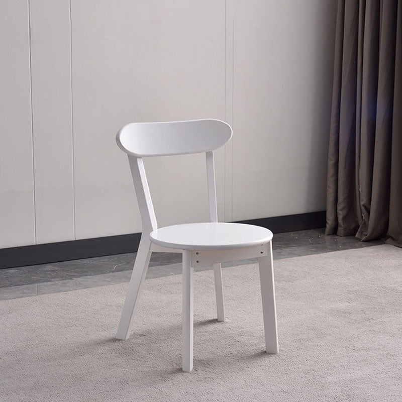 Contemporary Style Open Back Chairs Wood Kitchen Armless Chair