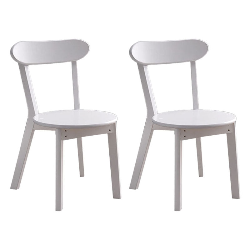 Contemporary Style Open Back Chairs Wood Kitchen Armless Chair